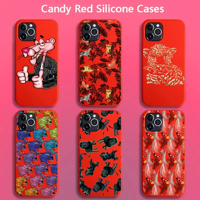 

Chenel Brand Leopard Clothes Pattern Phone Case for iPhone 12 pro max mini 11 pro XS MAX 8 7 6 6S Plus X 5S SE 2020 XR red case