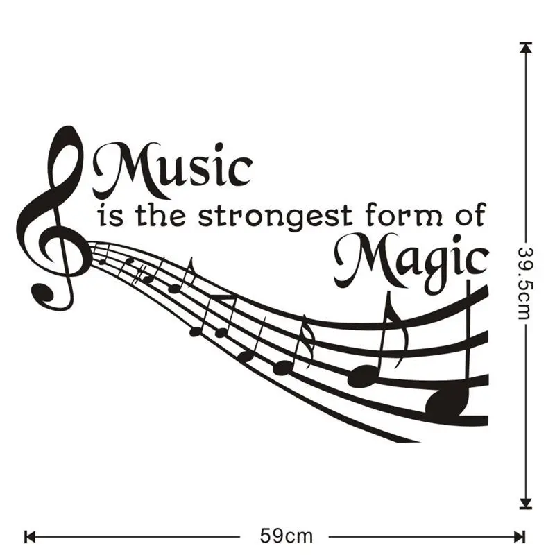 Музыка-самая сильная форма волшебных цитат художественные наклейки на стены