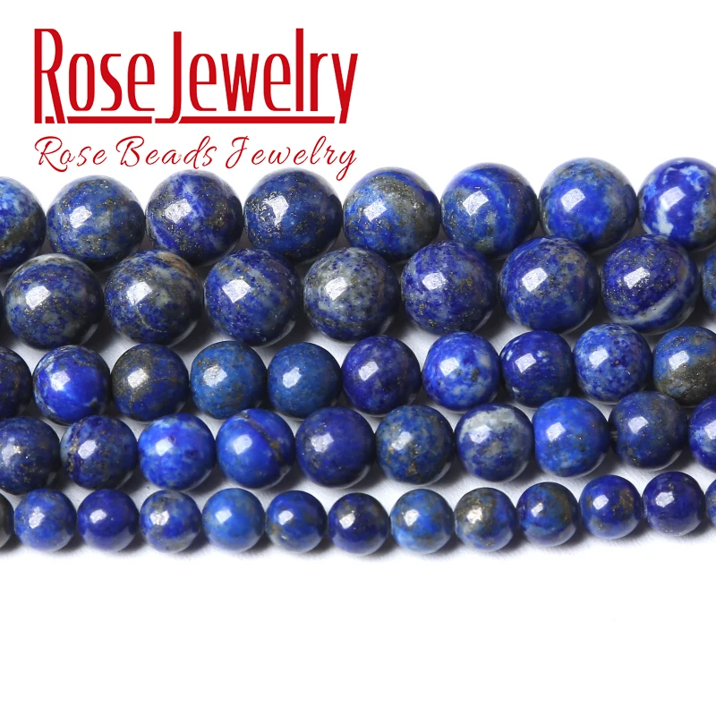A + натуральный настоящий Лазурит бусины из драгоценных камней круглые свободные