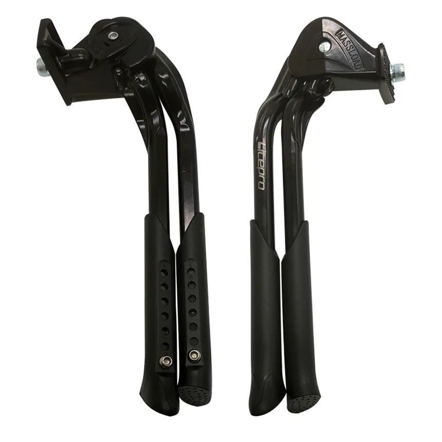 

Folding 20 28 Inch Adjustable Double Kickstand Road Mountain Bicycle Foot Support Parking Rack Bracket Aluminum Alloy