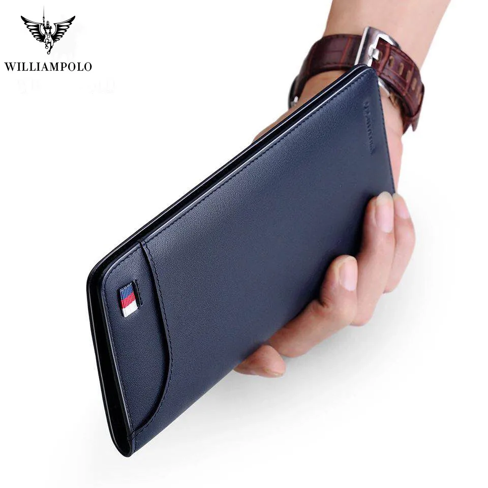 Ultrathin Slim Long Holder Men WalletHandbag Multi Card Case Cash Purse pl302