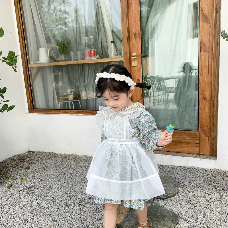 Весна 2020 Новое поступление милое Хлопковое платье в Корейском стиле с длинными