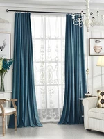 modern european pink velvet curtains drapes for bedroom living room solid grey grommet blackout curtain