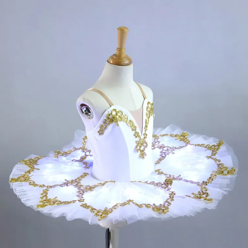

Children's Ballet Dance Dress Performance Costume Little Swan Dance Tutu Tulle Tutu Skirt Sling Girl Ballet Performance Costume