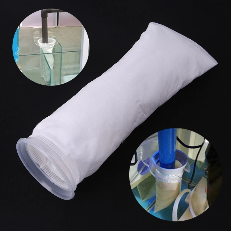 

Aquarium Fish Tank Filter Sump Felt Sock Mesh Net Bag Micron Replacement White