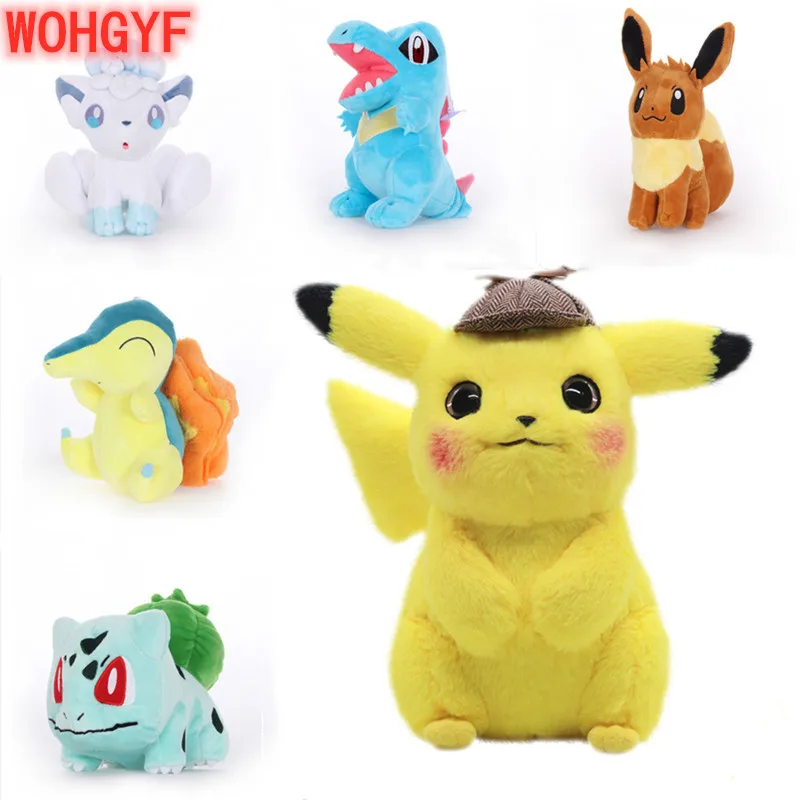 Детектива Пикачу плюшевая игрушка высокого качества милые Jigglypuff Charmander Mewtwo аниме куклы для детей детские подарки на день рождения