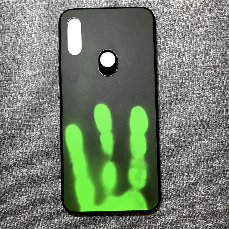 Thermal Induction Discolored Phone Case for Xiaomi8 SE Explorer Mi9 Mi Mix 2s Note3 6 Redmi7 6 Note6 Pro K20 TPU Back Cover - Цвет: Black to green