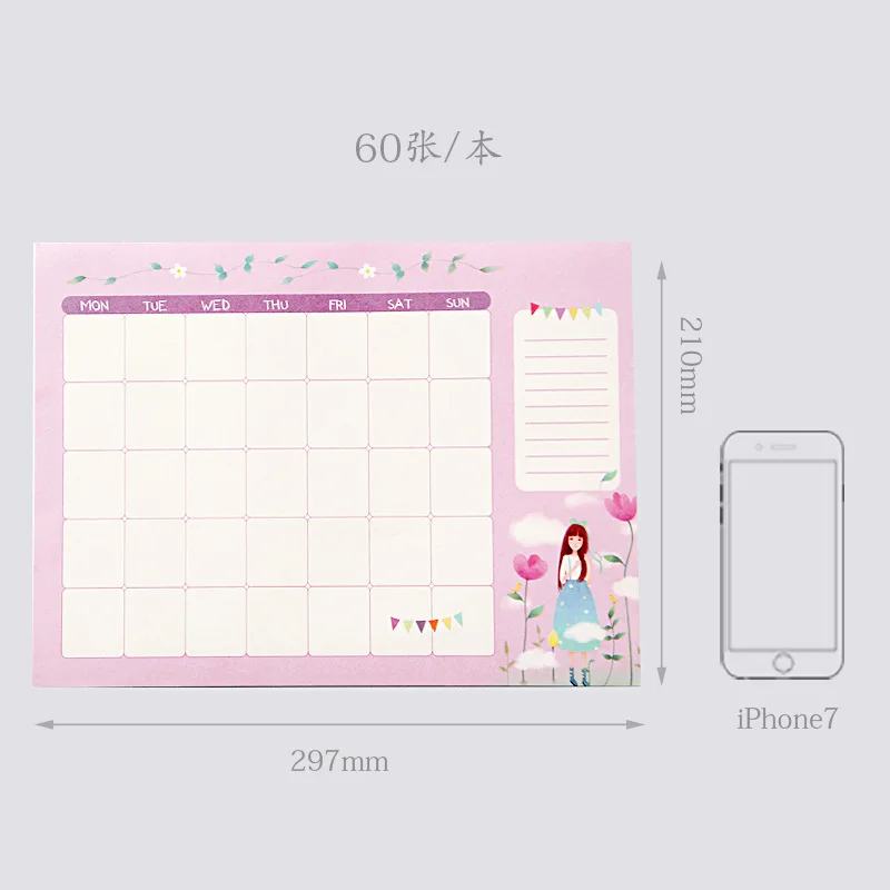 2019 2020 повестки дня Тетрадь A4 дневник пуля журнал еженедельно ежемесячный