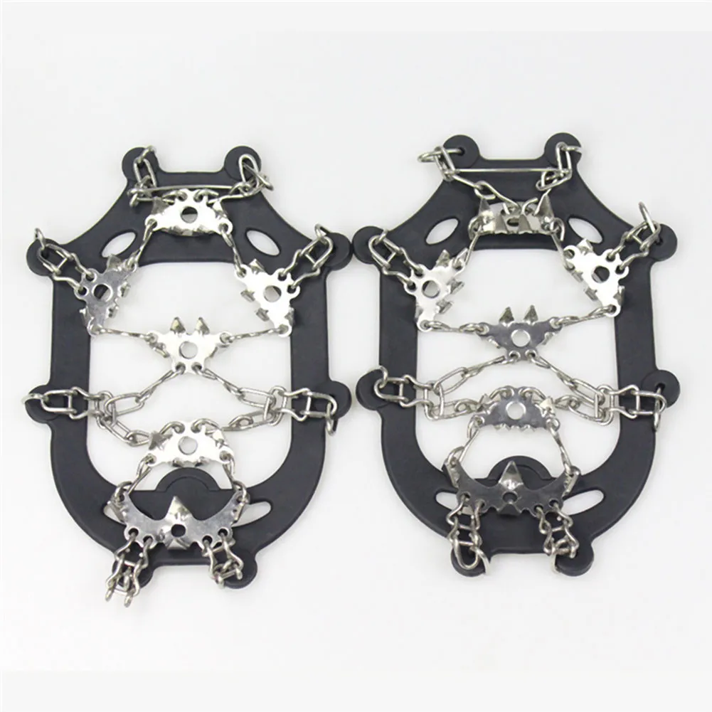 

Crampons Ice Snow Grips 24 Teeth Spikes Stainless Steel Traction Cleats For Mountain Snow Boots Sports Hiking Shoes Camping Gear