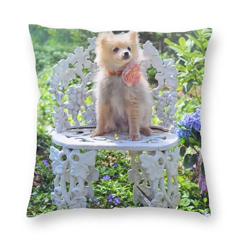 

Pomeranian Lover Cushion Cover Double Side Printing Pomeranian Dog Throw Pillow Case for Sofa Fashion Pillowcase Home Decor