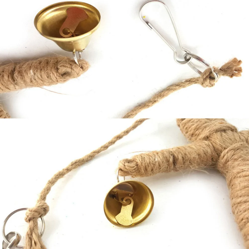 

1Pcs Parrot Chewing Hanging Scarecrow Shaped Playing String Bird Supplies