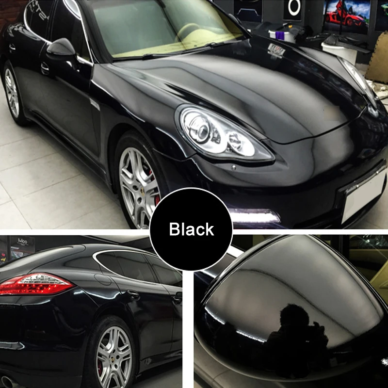 

White Glossy Black Vinyl Wrap Film Car Wrapping Foil For Car Bike Phone Console Skin Adhesive Super Glossy Piano Black Film