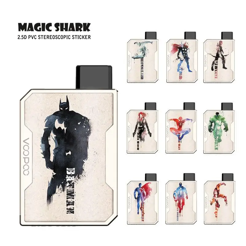 Чехол наклейка для Voopoo Drag Nano волшебная Акула Мстители капитан Марвел
