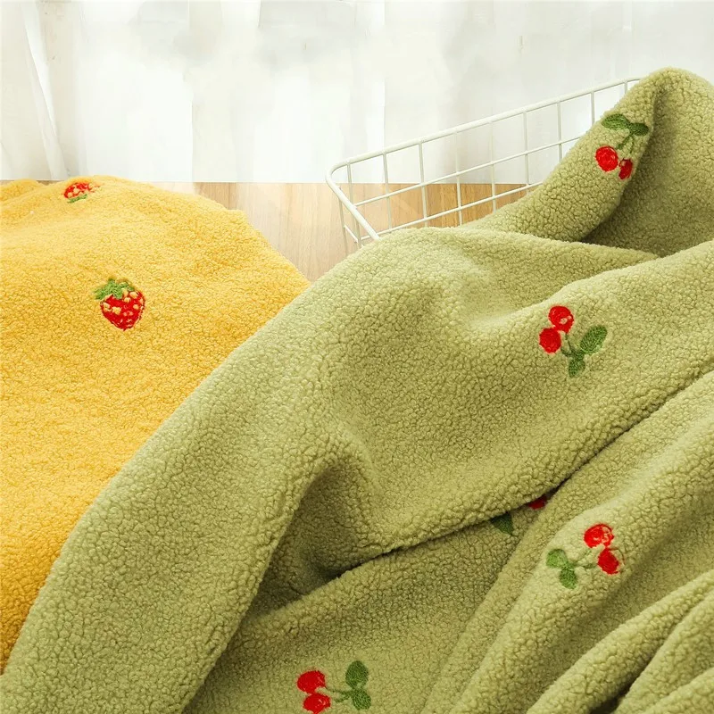 Вышитая имитация мелкого зерна кашемировой овечьей ткани для одежды, игрушек, предметов интерьера, самостоятельного изготовления, 0,5X1,6 м.