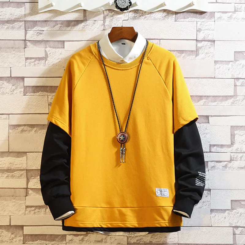 

Men's Hoodies Men Harajuku Japanese Streetwear Hip Hop Hoodie Men Sweatshirts Sweatshirt Male patchwork Casual Sweatshirt