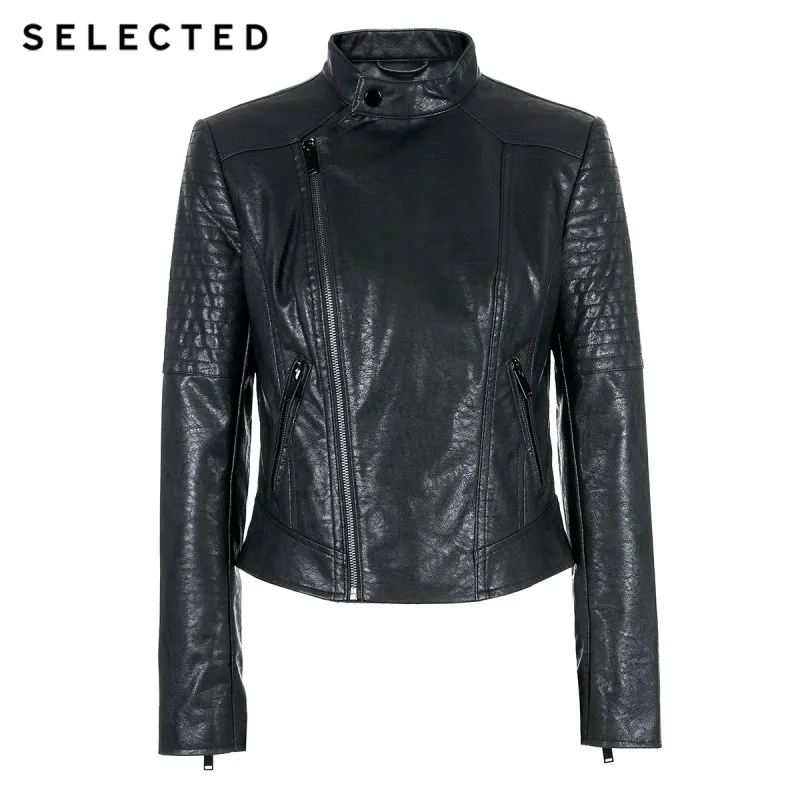 Женская мотоциклетная куртка из искусственной кожи Сезон осень-зима S | 4191P3502