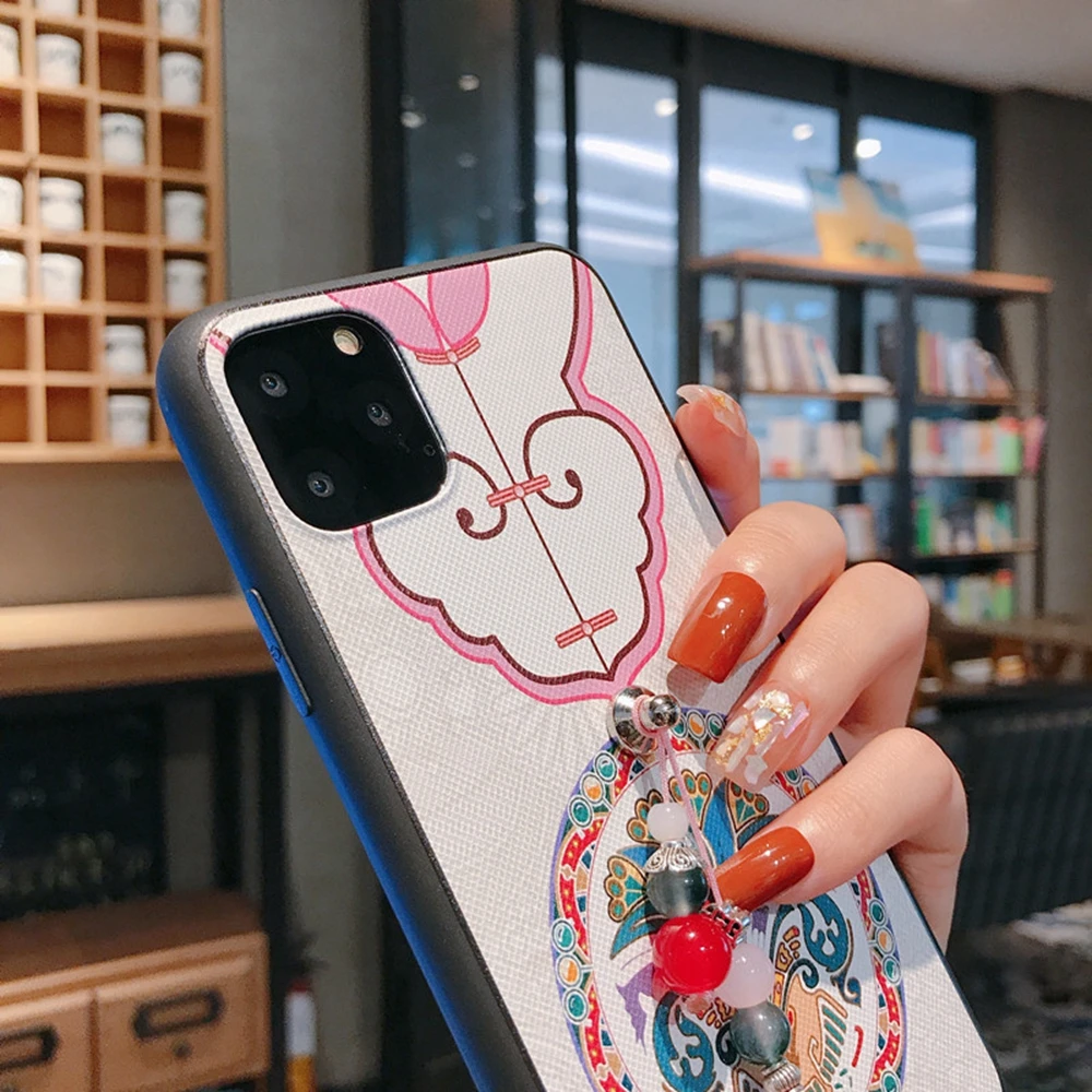 Чехол для iPhone 11 кожаный китайский дизайн 11Pro Max 6 5 &quot мобильного телефона TPU мягкий