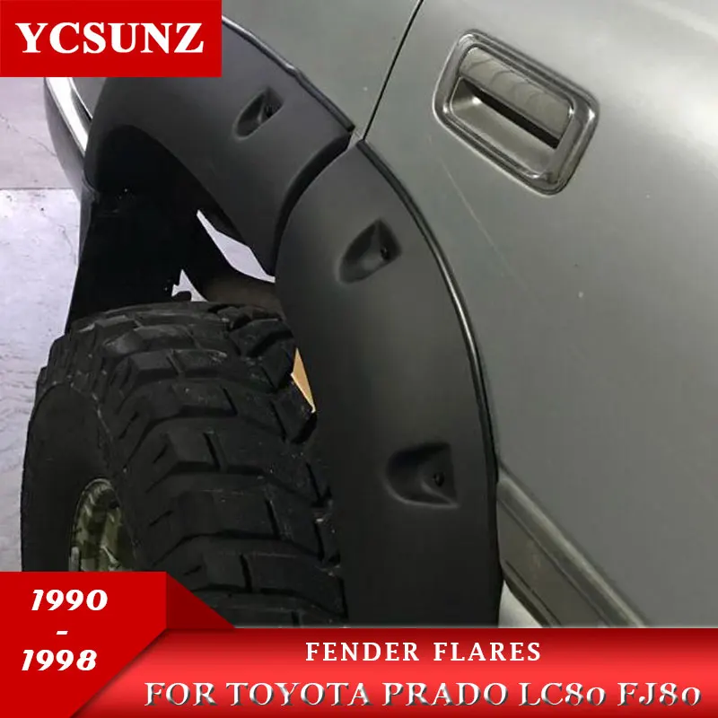 Крыло вспышки арки колеса крыло аксессуары брызговик для Toyota Land Cruiser Prado Lc80 Fj80 1990-1998