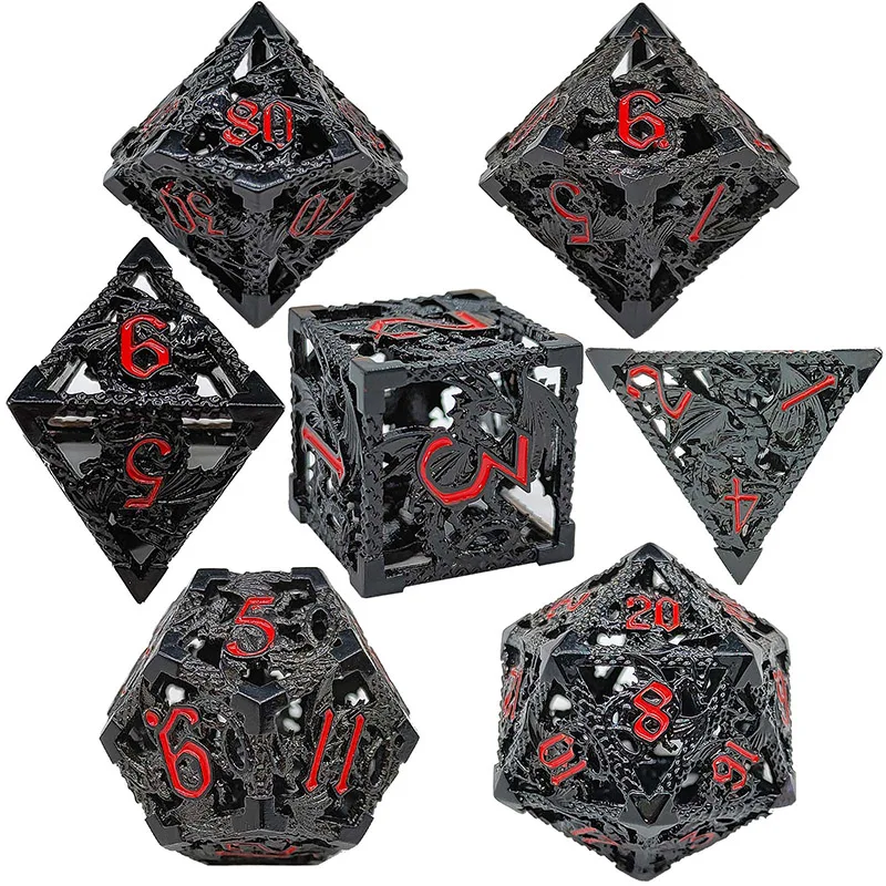 Металлические полые настольные игры D20 Dnd наборы D & d Mtg Настольный ролевой набор D12