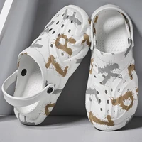 summer explosive hole shoes ultralight beach sandals casual slippers mens baotou half slippers wading hole shoes