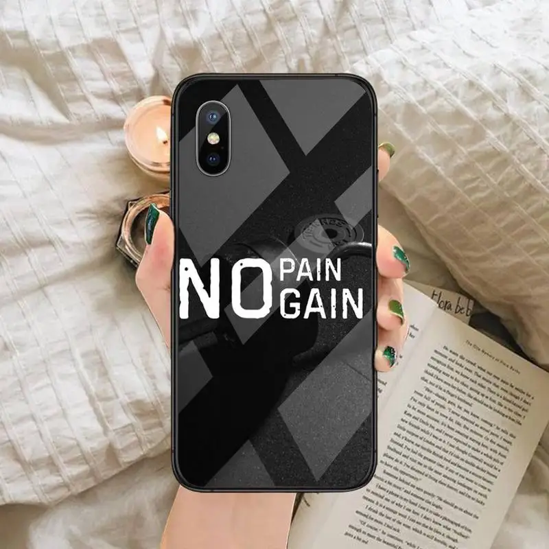 

aesthetic retro art Bodybuilding Gym Fitness Phone Case Tempered glass For iphone 6 6S 7 8 plus X XS XR 11 12 mini PRO MAX