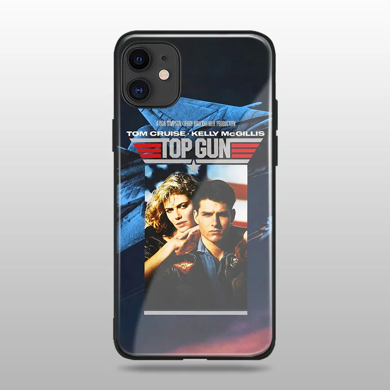 top gun tom cruise poster tempered glass soft silicone phone case cover shell For iPhone SE 6 6s 7 8 Plus X XR XS 11 Pro Max