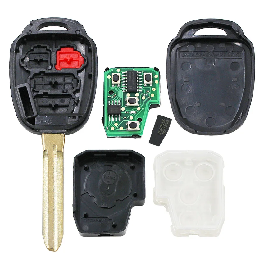 

4 button Remote Key Fob 314.4MHZ With H Chip for Toyota Camry Corolla 2014-2018 FCC ID: HYQ12BDM UNCUT TOY43 blade