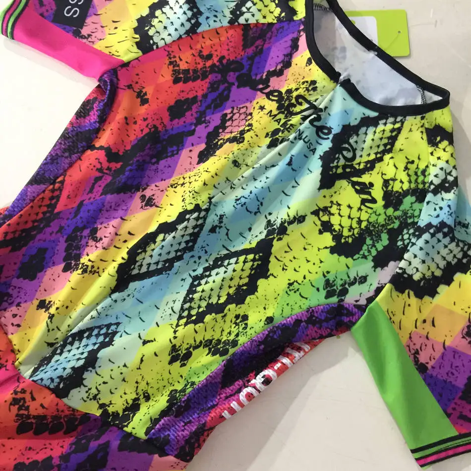 Триатлона костюм любимая боль женские Trisuit короткий рукав Велосипеды скафандр