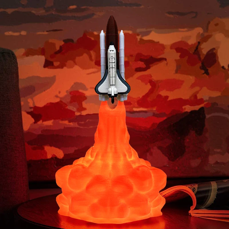 DIY реактивный Запуск печати огня дышащий Дракон ночные светильники 3D печать