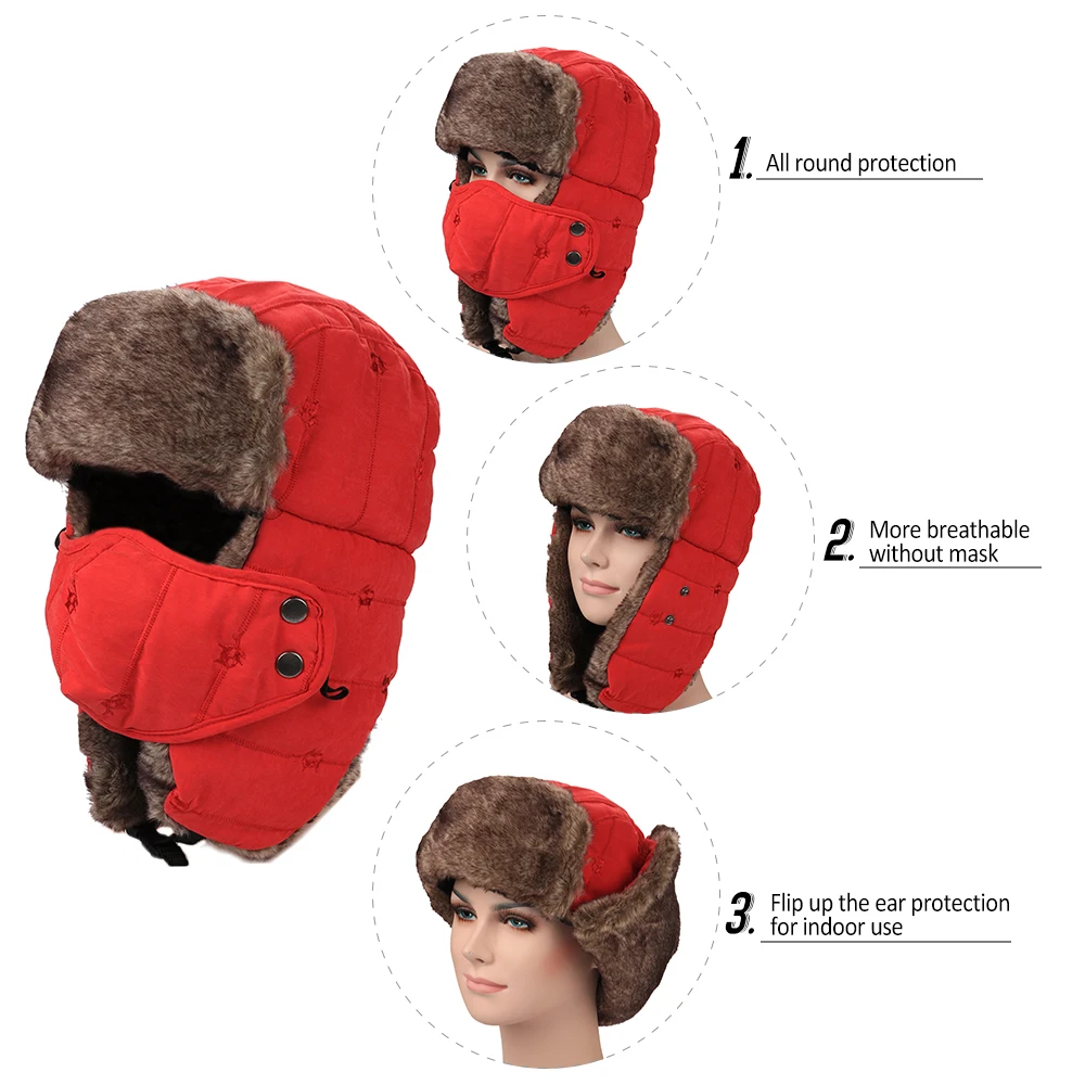 Зимняя шапка ветрозащитная для пеших прогулок охоты скалолазания катания на