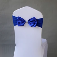 10pcspack sashes cute adjustable bow tie ribbon bands decorative accessory banquet seat decoration for wedding chair sashes