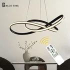 Белая, черная, Золотая современная светодиодная люстра, Светильники для гостиной, столовой, спальни, светодиодные лампы, осветительные приборы