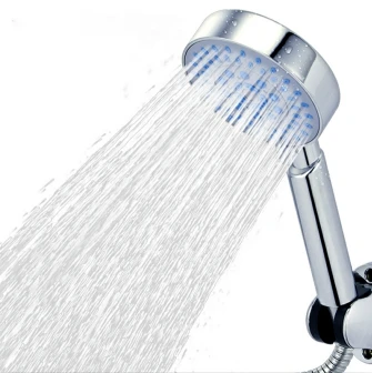 

Zhangji Bathroom Shower Head Multi-Layer Electroplating Five-Function ABS Nozzle Large Panel Fast Delivery