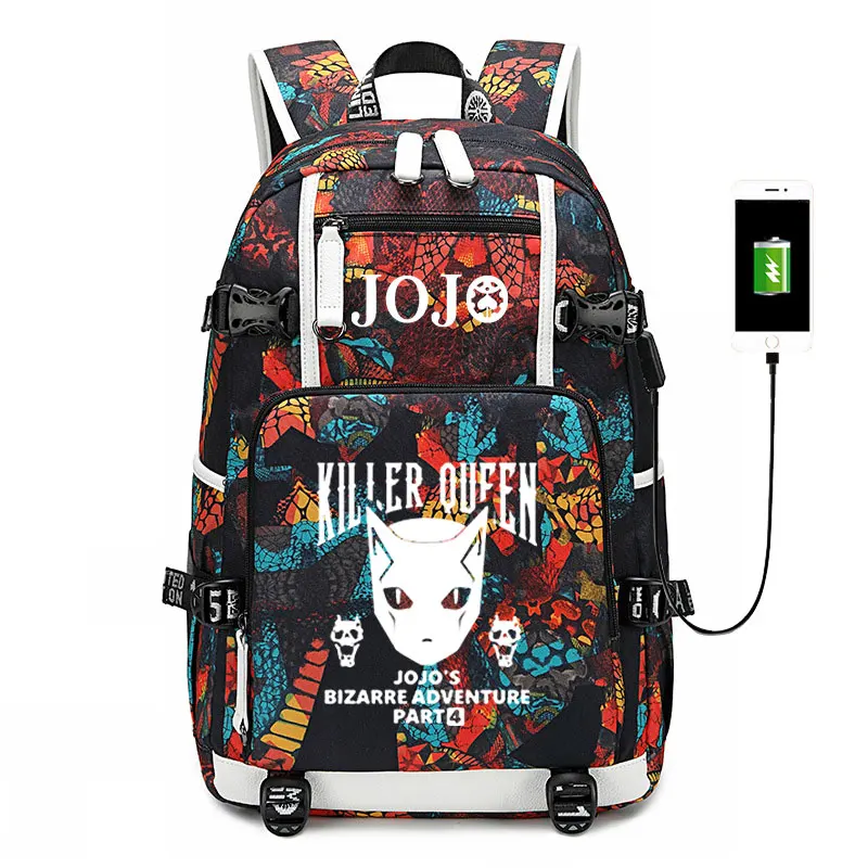 Мужской светящийся школьный ранец из ткани Оксфорд с USB-подсветкой сумка для