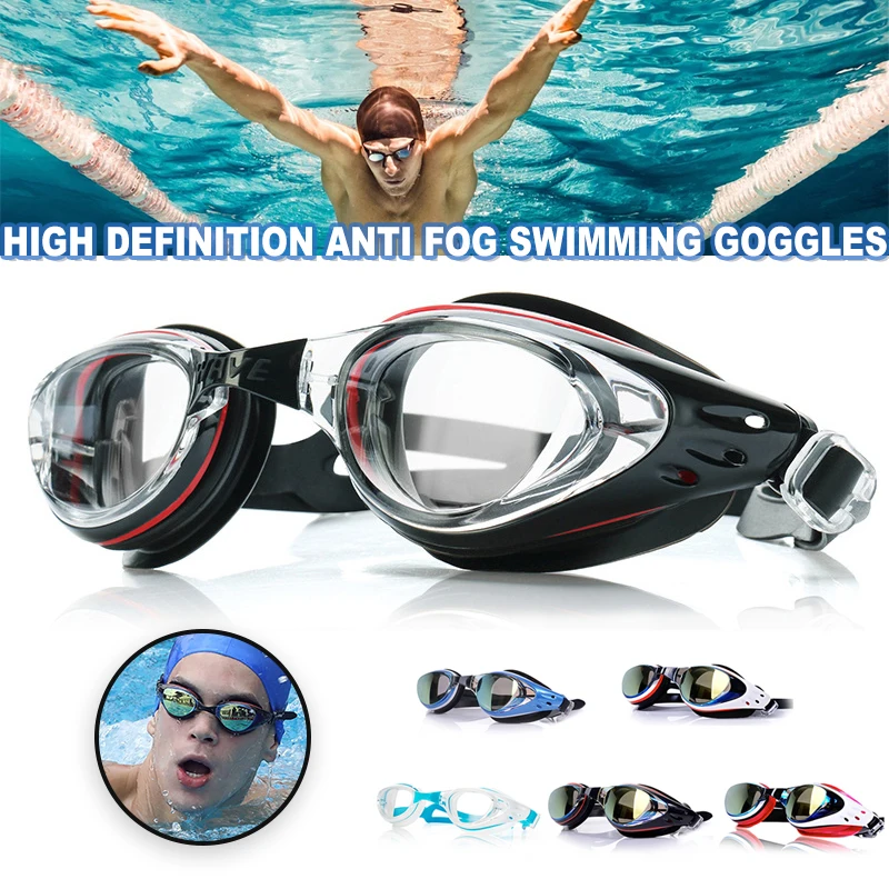 

Anti-Fog Swim Goggles with Adjustable Strap UV Production Anti-Leak Comfortable to Wear Durable Portable for Unisex MC889