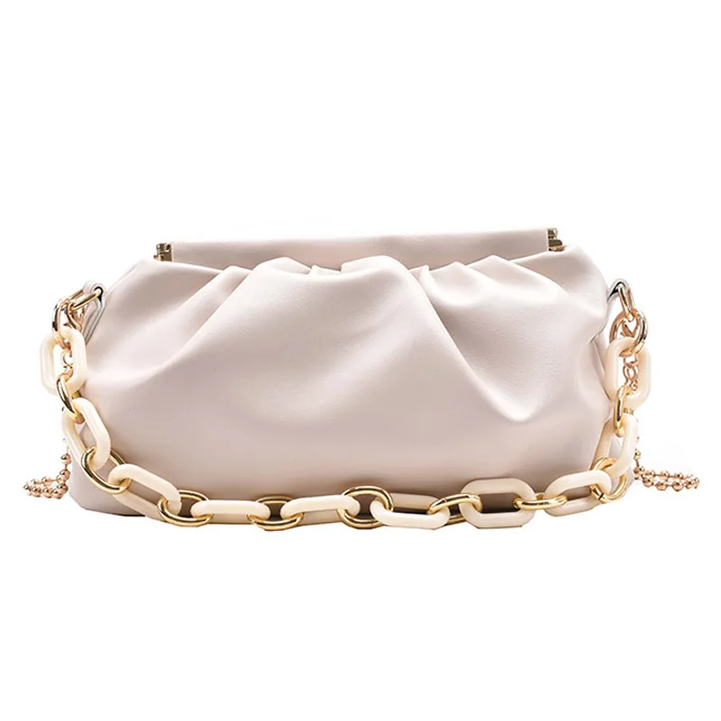 

Pleated Luxury Brand Armpit bag 2021 New High-quality PU Leather Women's Designer Handbag High capacity Shoulder Messenger Bag