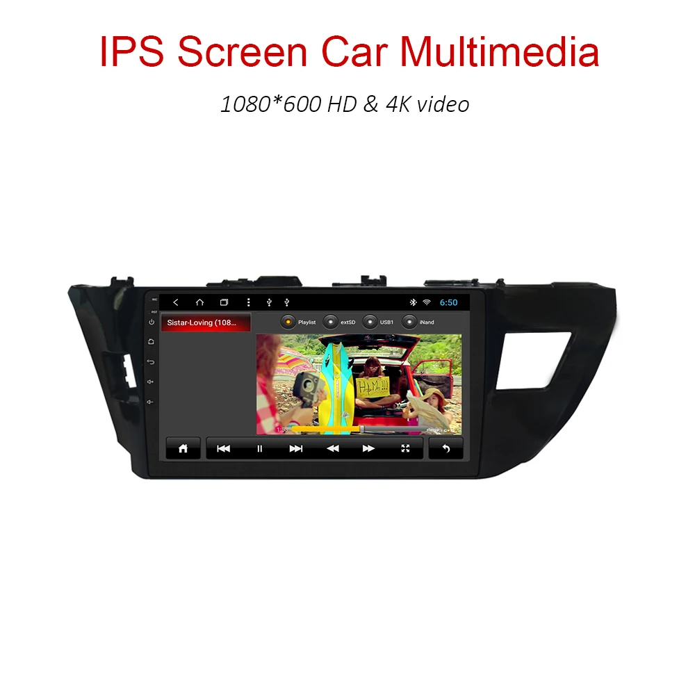 YAZH Android 9.0 9 0*1024 4K видео дисплей для Toyota Corolla 600 2015 2014 автомобильное головное