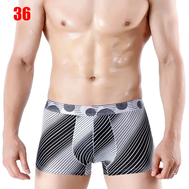 Трусы-боксеры из Ice Silk боксеры с изображением из мультфильма, Ethika Для мужчин нижнее белье Homme calecon шорты-боксеры мужские трусы-боксеры с принтом нижнее белье брюки BS 06 - Цвет: 36