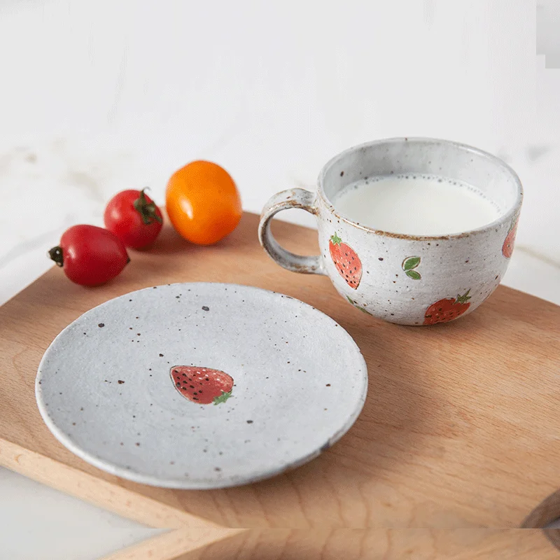 Креативные керамические кофейные чашки с ручной росписью кавайные маленькие для