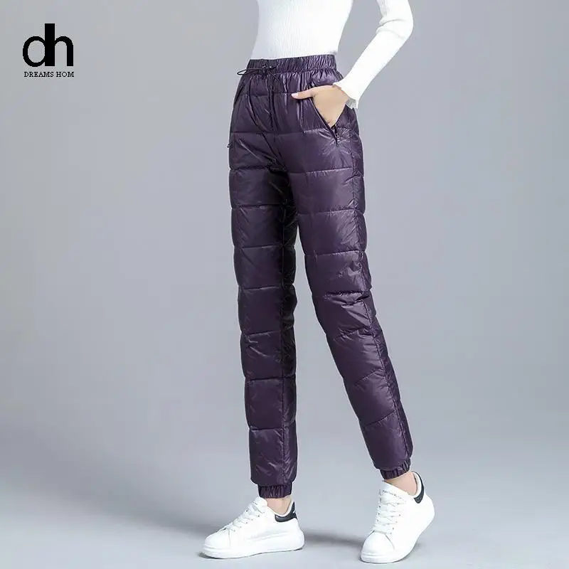 

Женские длинные брюки DH, черные хлопковые штаны с высокой талией, повседневные теплые шаровары, размеры до 4XL, на зиму, 2019