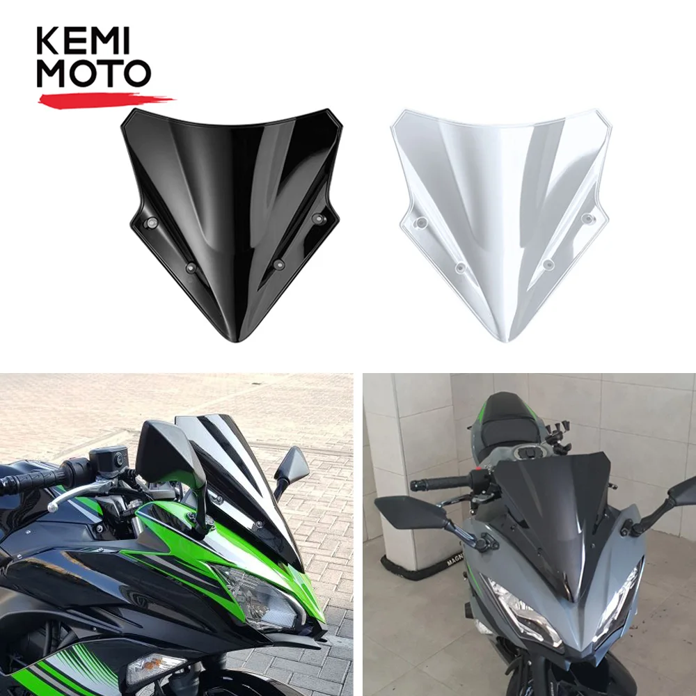 KEMiMOTO ветровое стекло для KAWASAKI Ninja 650 ветровое стекло ветровой экран Ninja650 аксессуары для мотоциклов