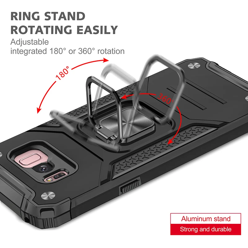 Чехол для Samsung S8 противоударный с кольцом-магнитом | Мобильные телефоны и