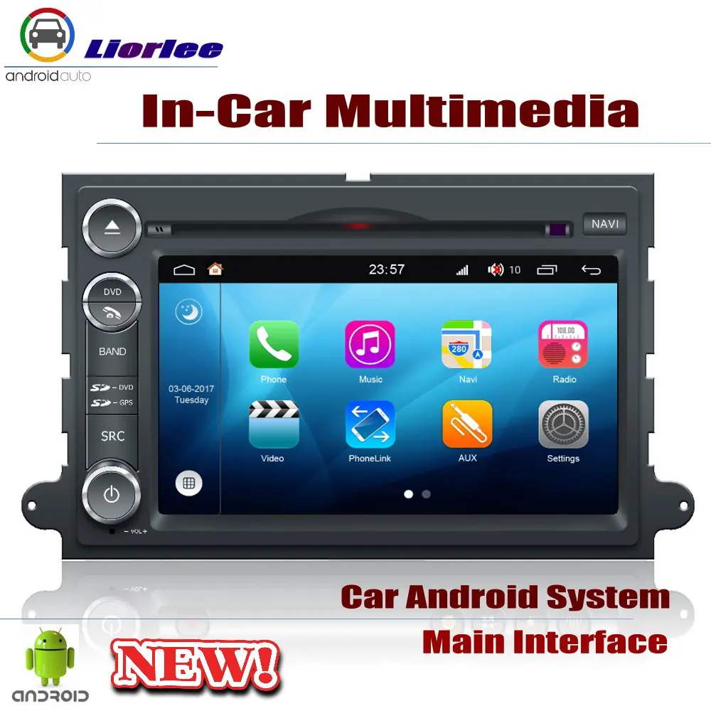 Автомагнитола DVD GPS-плеер навигация для Ford Taurus 2008-2009 Android HD-дисплей система аудио