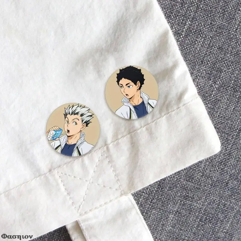 Японское Аниме Haikyuu! Значок косплея мультфильм коллекция Сумки Значки для