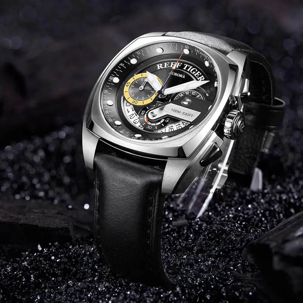 Мужские часы moda мужские спортивные риф тигр мужской кварцевый хронограф