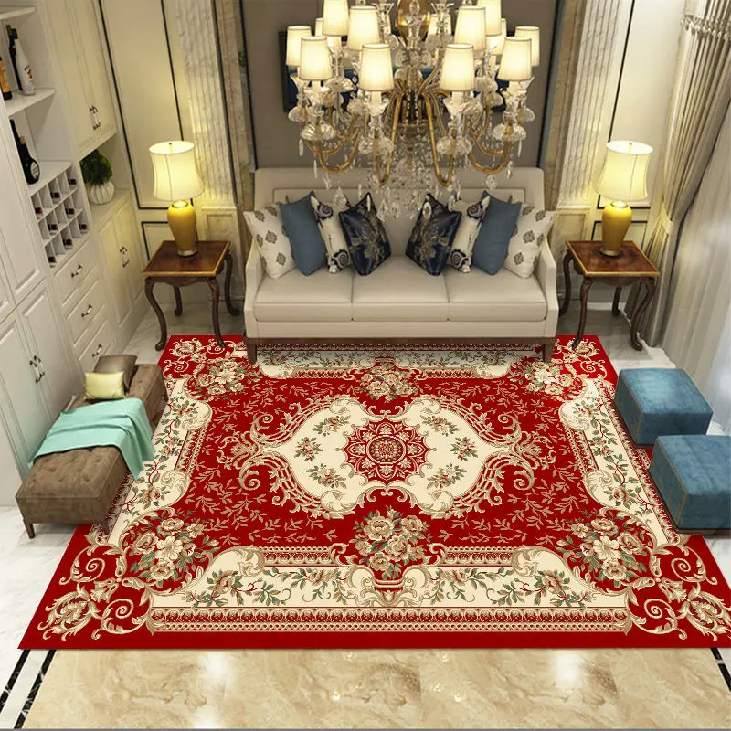 

2021 ковер для гостиной, дворца, винтажная печать, Европейский ковер для спальни, журнального столика, пола, дивана, коврик для кровати
