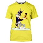 Футболка женская с 3D-принтом кролика, Стильная Милая мультяшная рубашка в стиле Харадзюку, топ для девушек, кавайная рубашка для женщин