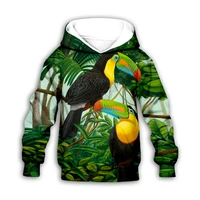 parrot 3d printed hoodies family suit tshirt zipper pullover kids suit sweatshirt tracksuitpant shorts 03