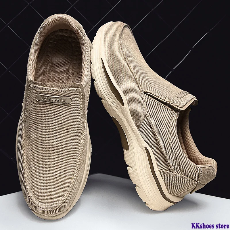 

Мужские парусиновые туфли, Повседневные Дышащие лоферы, удобная Уличная обувь для прогулок, классические, кроссовки