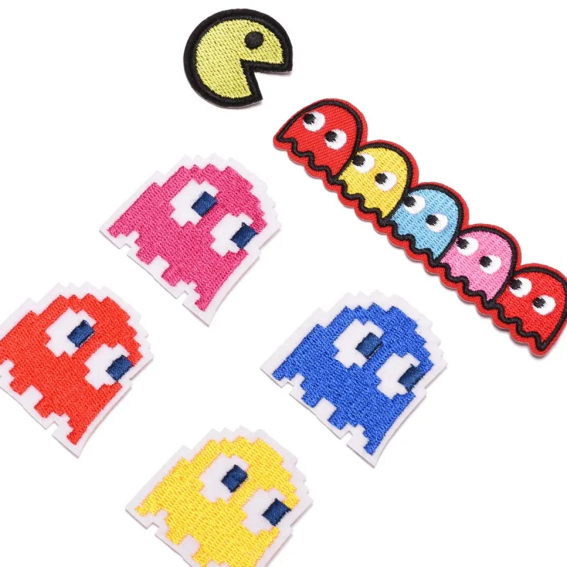 1 шт. розовый игра нашивка с персонажем Железный На Аппликация еды фасоли вышитый